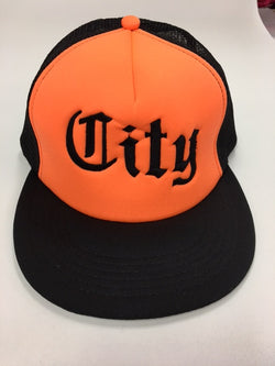 City Orange and Black Trucker Hat
