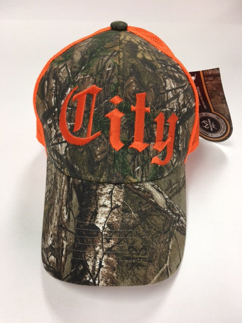 City Orange Duck Dynasty-Print Velcro Hat