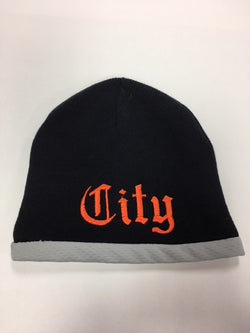 City Black Fleece-Lined Winter Hat