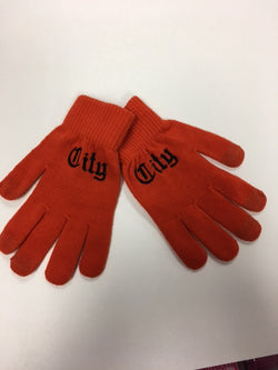 City Orange Knit Gloves